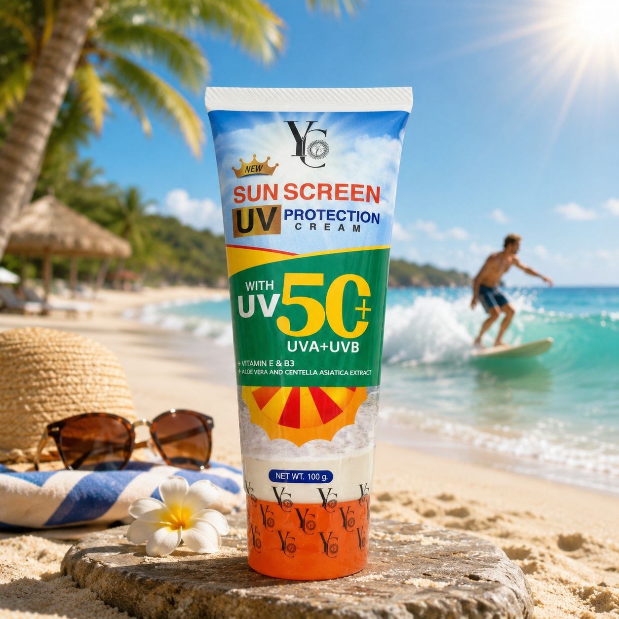 YC Sunscreen UV Protection SPF50 солнцезащитный крем 100 г