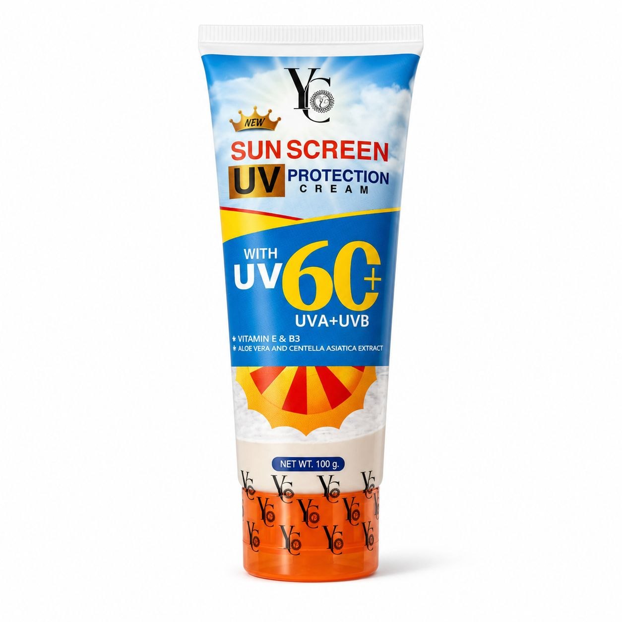 YC Sunscreen UV Protection SPF60 солнцезащитный крем 100 г - Лицевая
