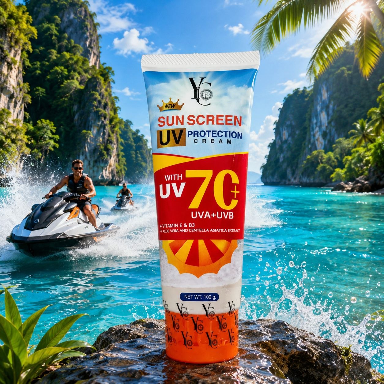YC Sunscreen UV Protection SPF70 солнцезащитный крем 100 г