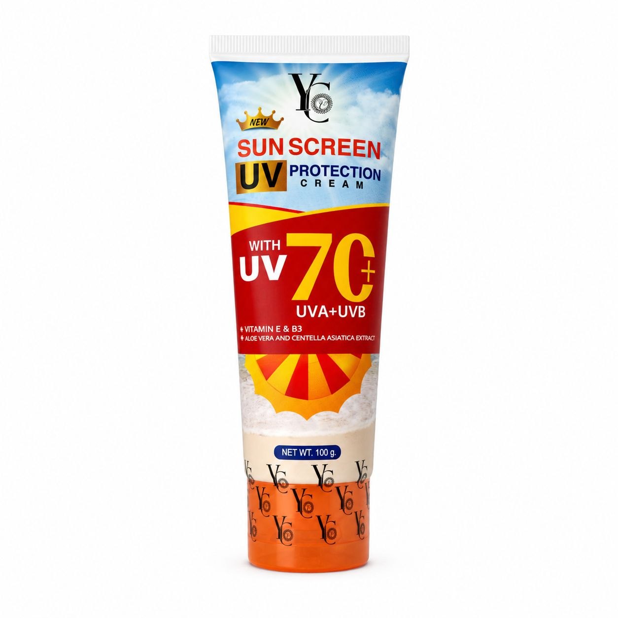 YC Sunscreen UV Protection SPF70 солнцезащитный крем 100 г - Лицевая